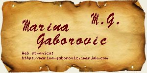 Marina Gaborović vizit kartica